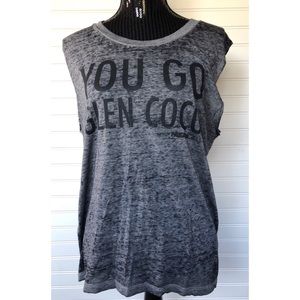 Mean Girls Glen Coco Burnout Muscle Tee Charcoal